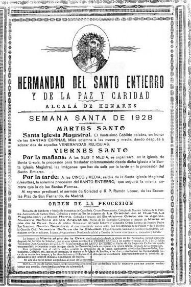Programa Semana Santa 1928